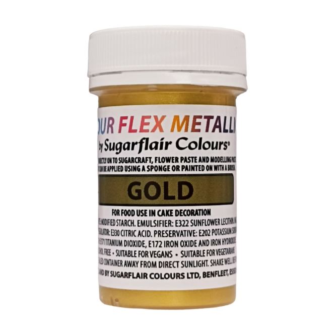 Sugarflair Metallic Food Colour Flex Edible Paint 25ml - All Colours