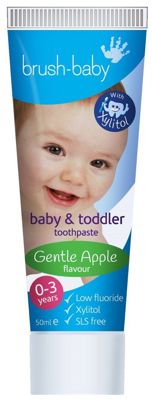 Brush-Baby Baby & Toddler Toothpaste Gentle Applemint Flavour 0-3 Years 50ml