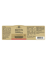 Solgar Biotin 5000 µg - 50 Vegicaps