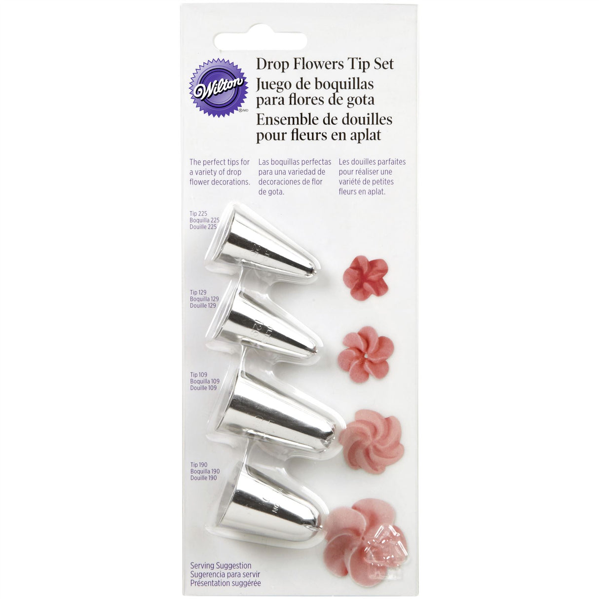 Wilton Decorating 4Pc Drop Flowers Tip Set