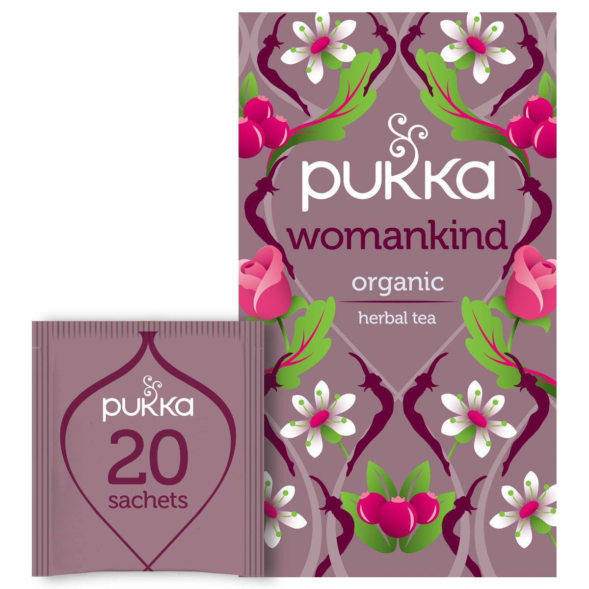 Pukka Herbal Organic Teas - Womankind - Pack of 4