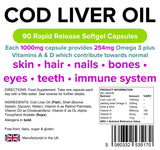 Lindens Cod Liver Oil 1000mg - 90 Capsules