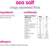 Itsu Crispy Sea Salt Flavour Seaweed Thins Snack 5g - Pack of 32