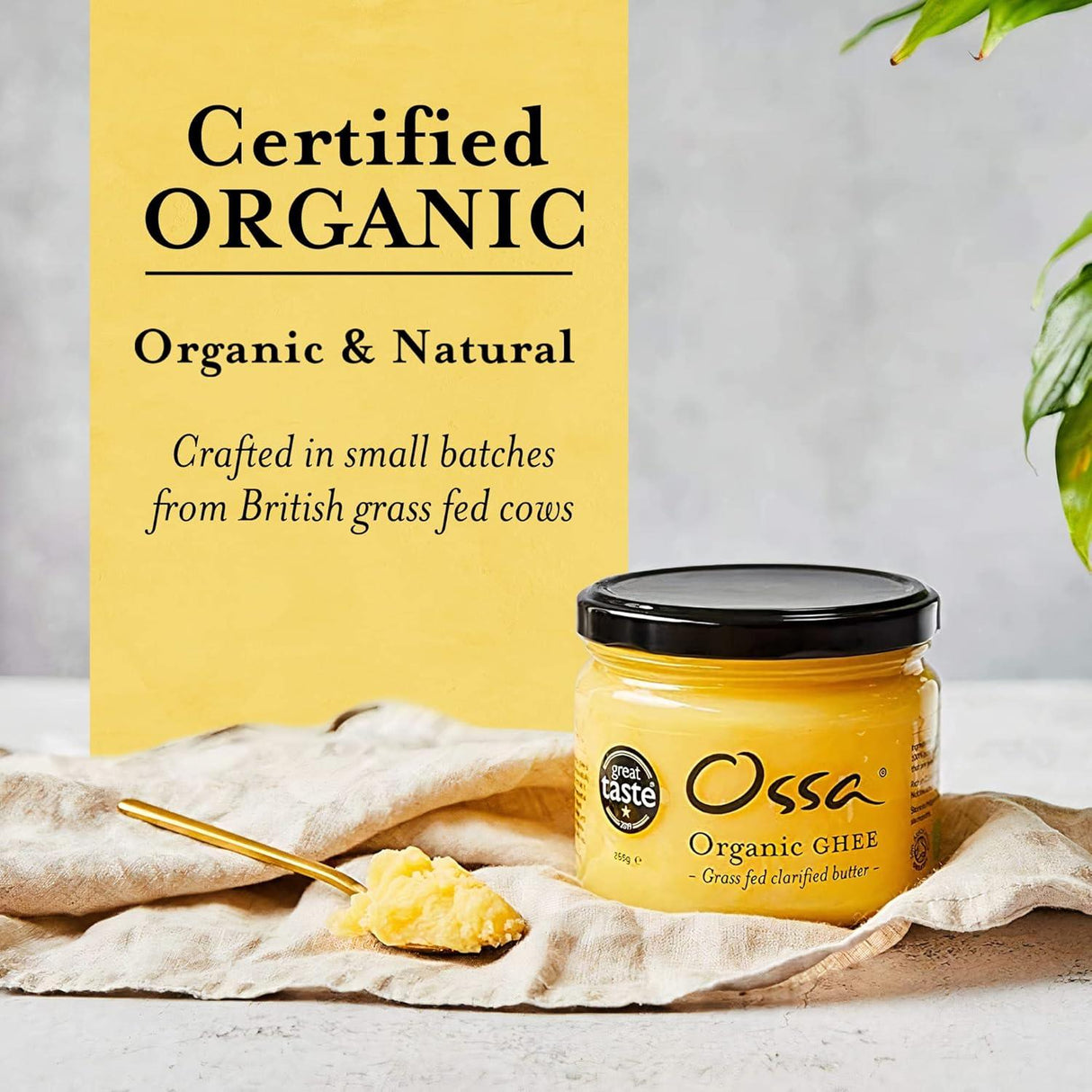 Ossa Organic Ghee - Grass Fed clarified butter - 265g