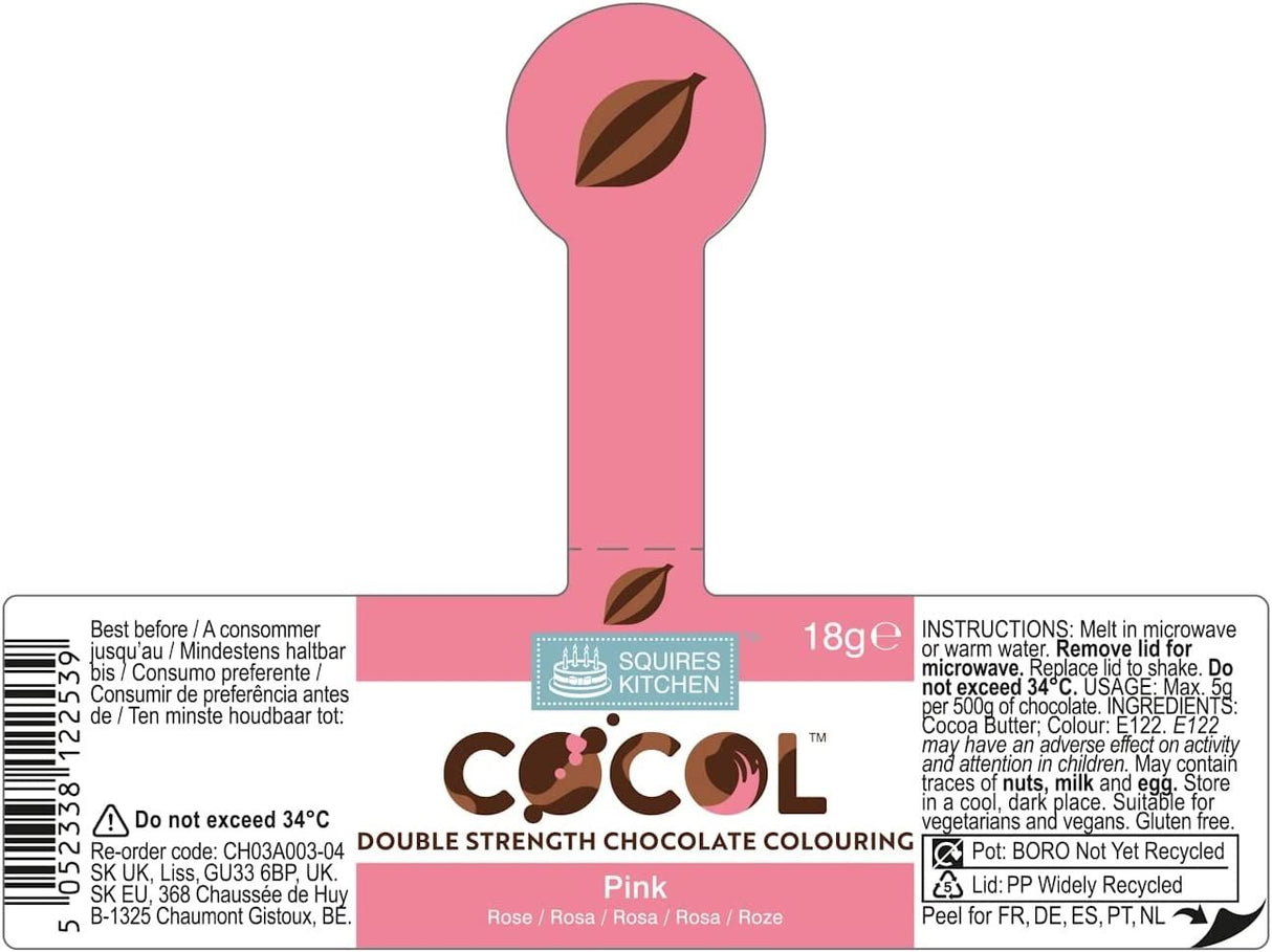 Squires Kitchen COCOL Extra Strength Colouring Paint for Chocolate 18g - All Shades