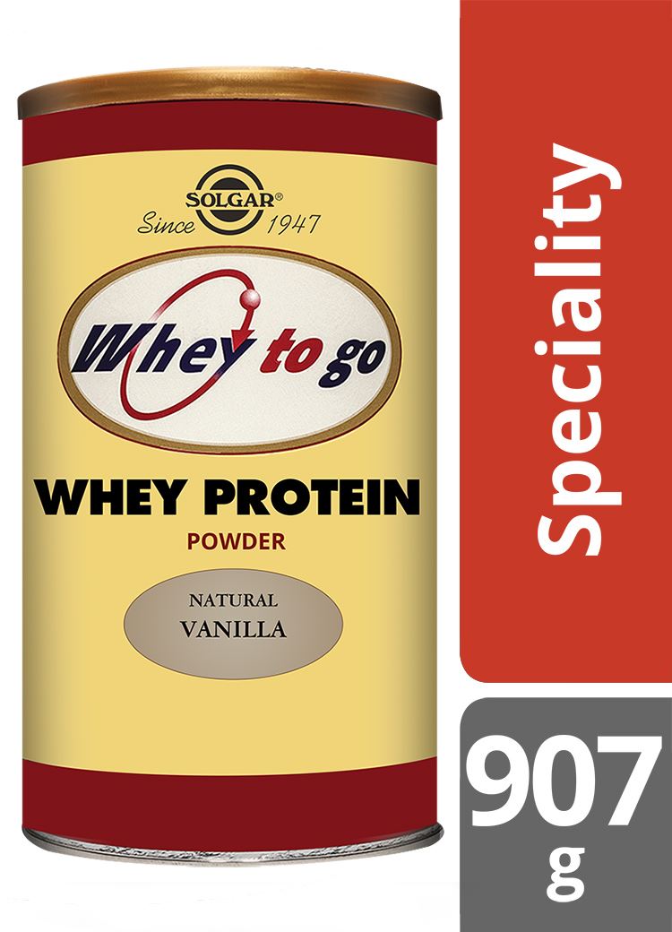 Solgar Whey To Go Natural Vanilla Flavour Protein Powder 907 g