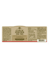 Solgar Garlic Powder 500 mg - 90 Vegicaps