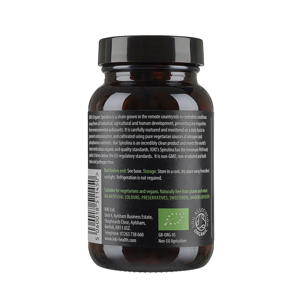 Kiki Health Organic Premium Spirulina - 200 Tablets