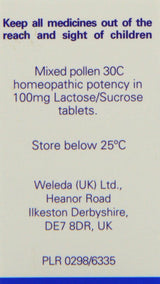 Weleda Mixed Pollen 30C - 125 Tablets