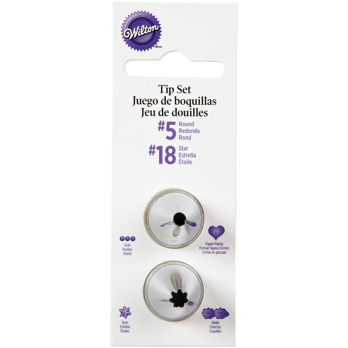 Wilton Decorating Round 5 Star 18 Tip #185 Set