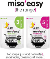 Itsu Miso Traditional Instant Miso Paste Combo - Chilli (3x20g) Pack of 12, 36 soups and Miso'easy (5x21g) Pack of 12, 60 soups