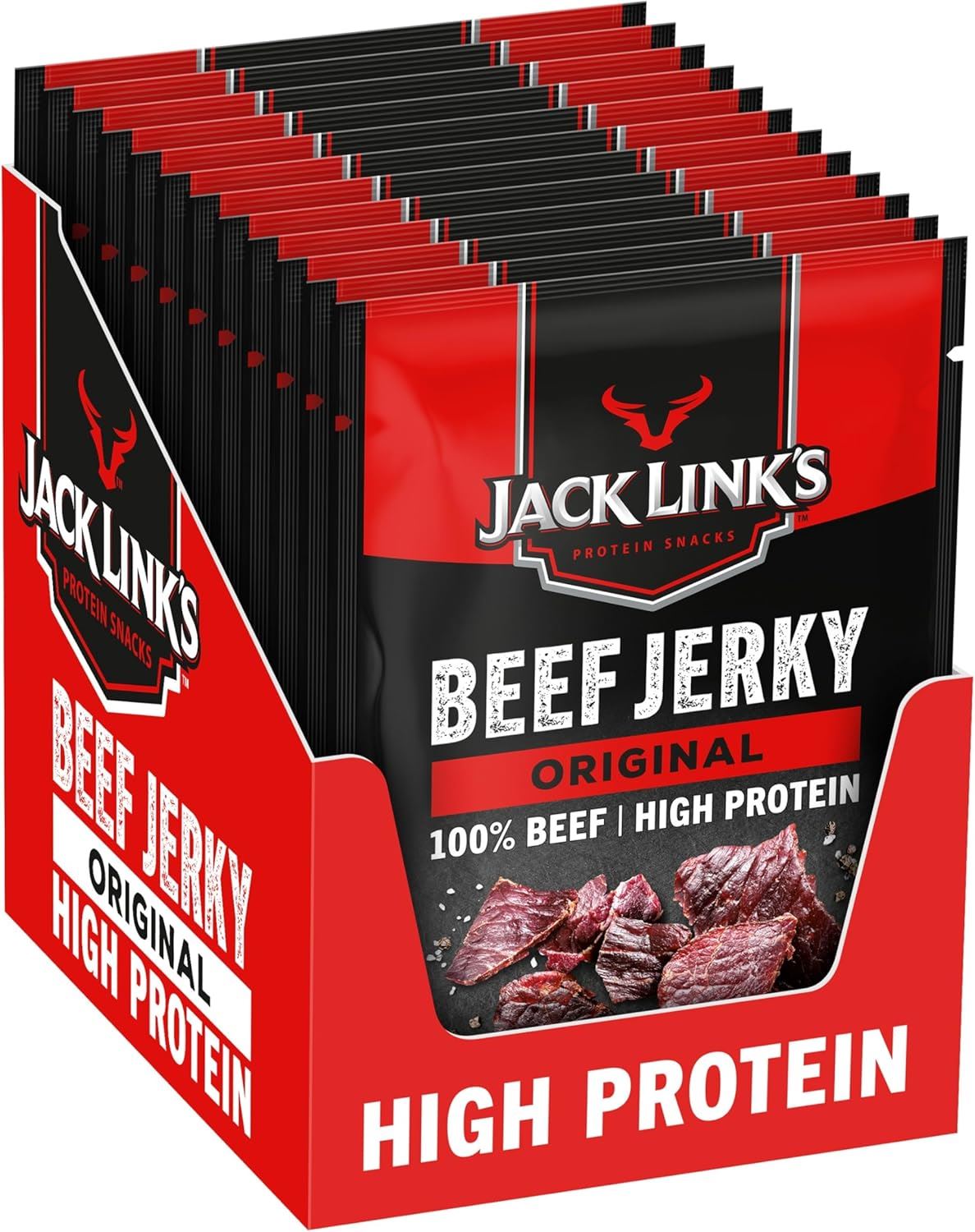 Jack Link's Protein Snacks Beef Jerky Original 25g - Pack of 12