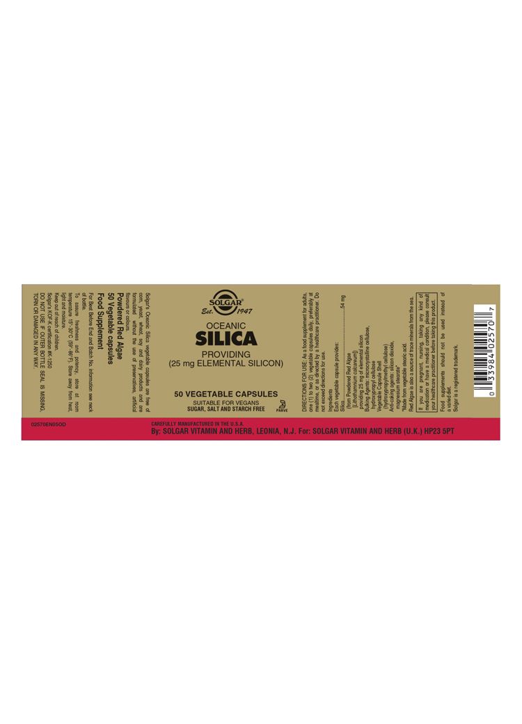 Solgar Oceanic Silica 25 mg - 50 Vegicaps