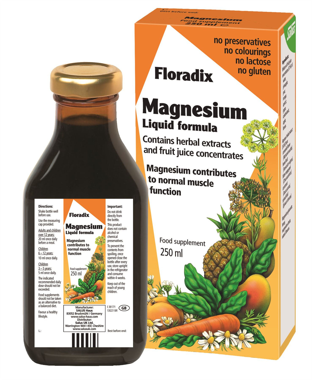 Floradix - Magnesium Liquid Formula - 250ml