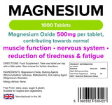 Lindens Magnesium (MgO 500mg) - 1000 Tablets