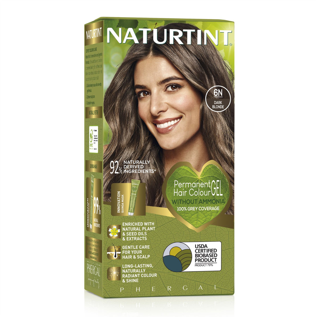 Naturtint Permanent Hair Colour, Plant Enriched Radiant Colour, Ammonia Free, Vegan-Friendly Formula, Long Lasting Grey Coverage - All Shades