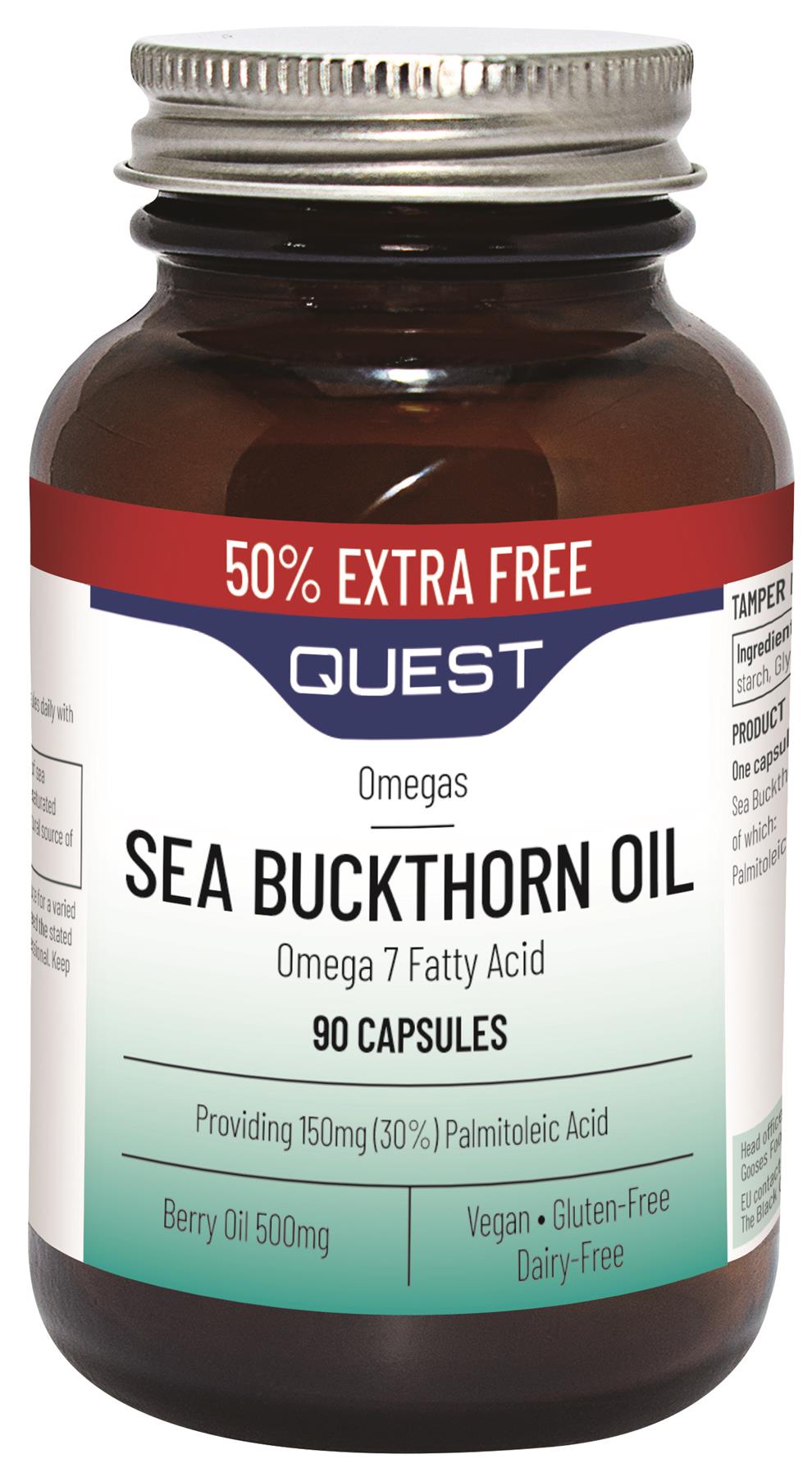 Quest Sea Buckthorn Oil - 50% Extra FREE - 60+30 Capsules