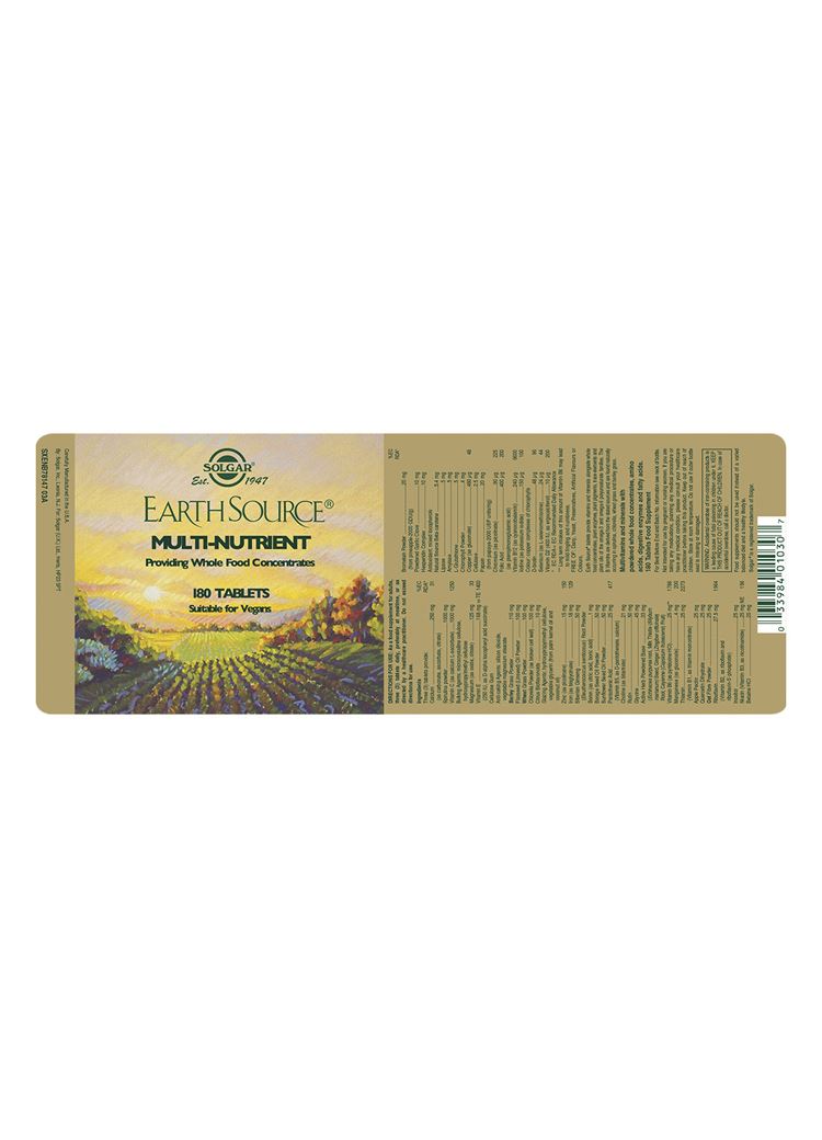 Solgar Earth Source Multi Nutrient - 180 Tablets