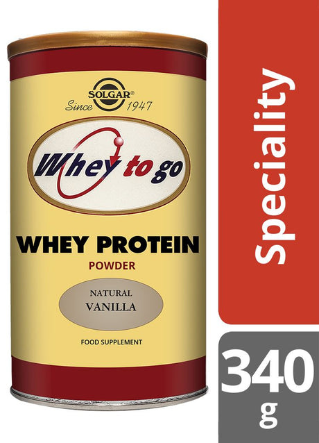 Solgar Whey To Go Natural Vanilla Flavour Protein Powder 340 g