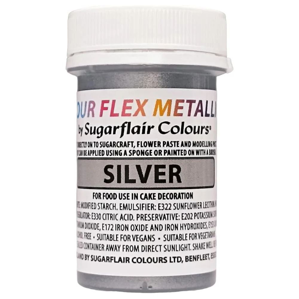 Sugarflair Metallic Food Colour Flex Edible Paint 25ml - All Colours