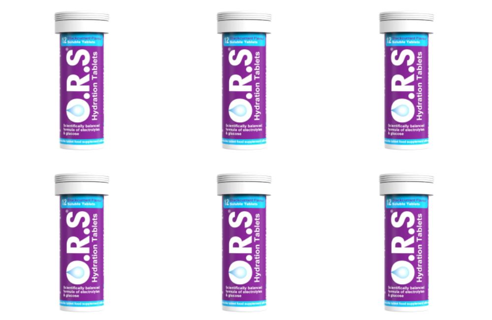 ORS Oral Hydration Salts Blackcurrant Flavour - 12 Tablets