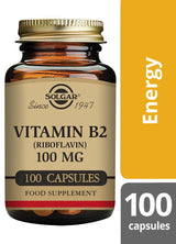 Solgar Vitamin B2 (Riboflavin) 100 mg - 100 Vegicaps