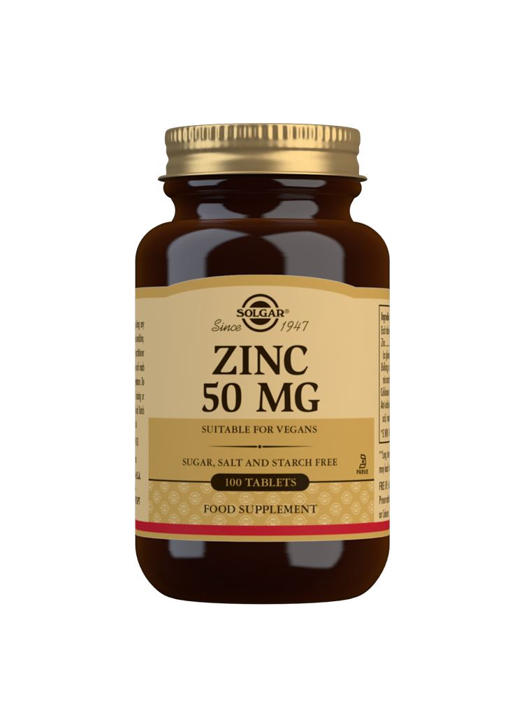 Solgar Zinc 50 mg - 100 Tablets