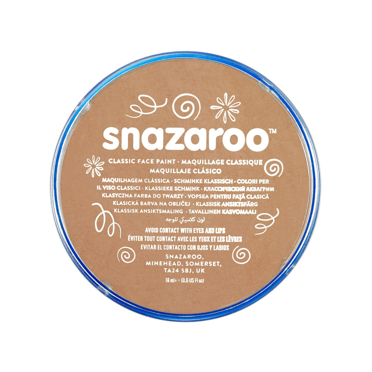 Snazaroo Face Paint & Body Make Up, Classic, Metallic & Sparkle Colours Fancy Dress 18ml