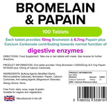 Lindens Bromelain & Papain 10/100 - 100 Tablets