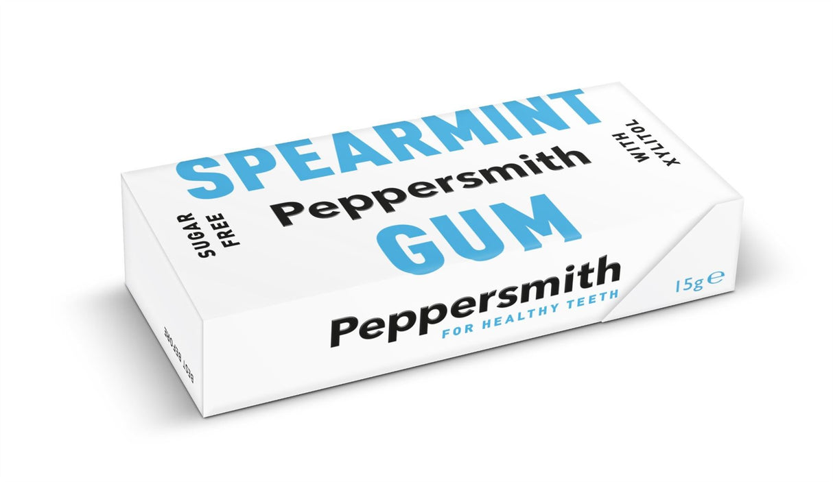 Peppersmith | Spearmint Chewing Gum (Pack of 12 = 120 Pellets) | 100% Xylitol