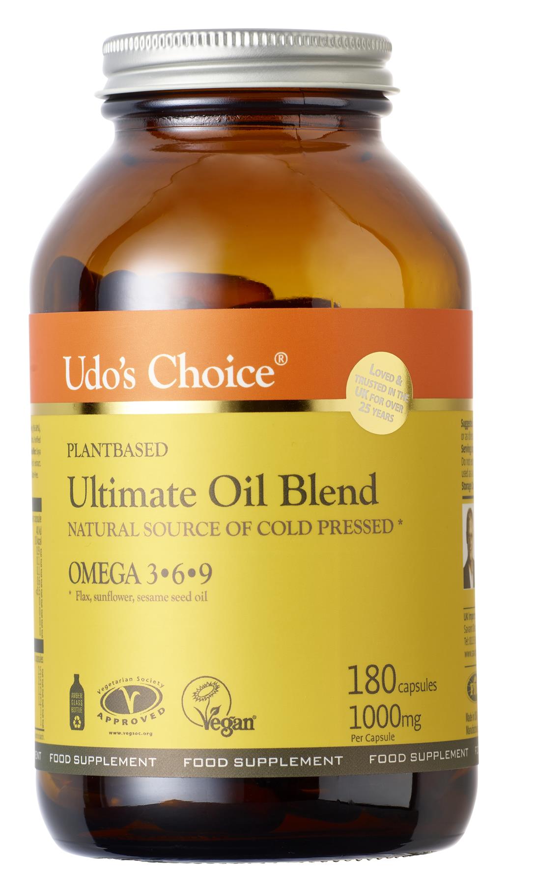 Udos Choice Ultimate Oil Blend 1000mg - 180 Caps