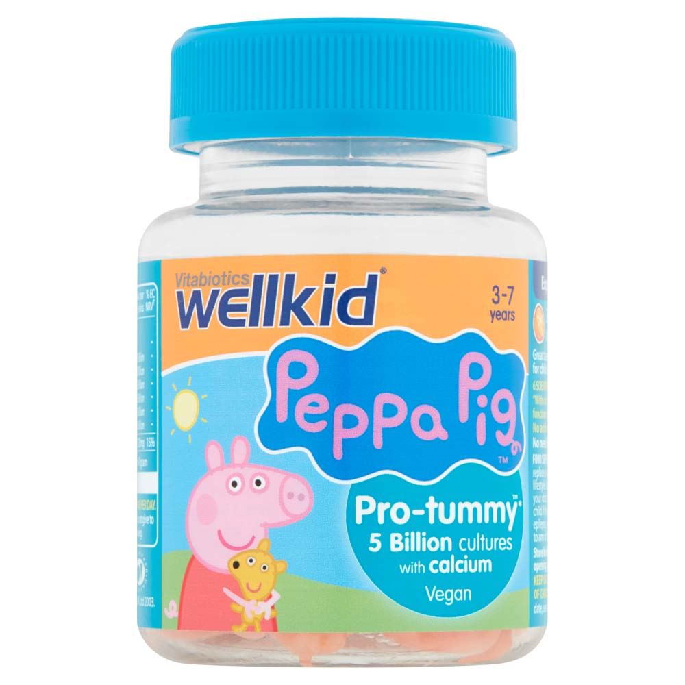 Vitabiotics WellKid Peppa Pig Pro-Tummy Natural Orange Flavour 3-7 Years - 30 Soft Jellies