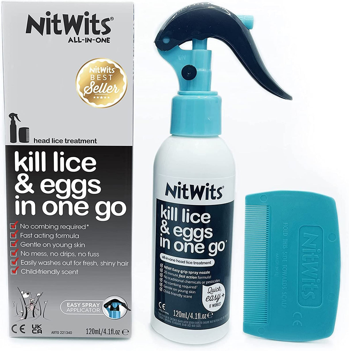 NitWits All-In-One Head Lice Treatment - 120ml