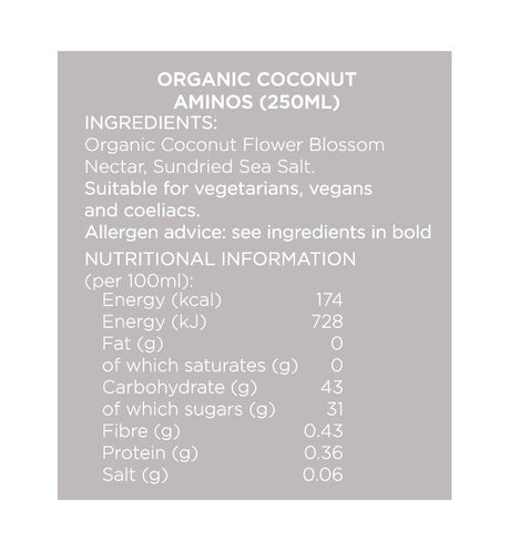 Rayner's Organic Coconut Aminos - 250ml