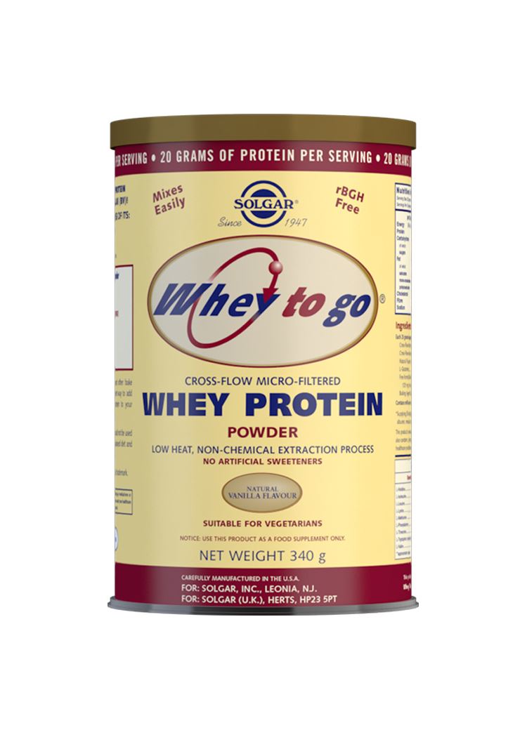 Solgar Whey To Go Natural Vanilla Flavour Protein Powder 340 g