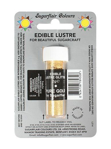 Sugarflair Edible Lustre - 2g All Shades