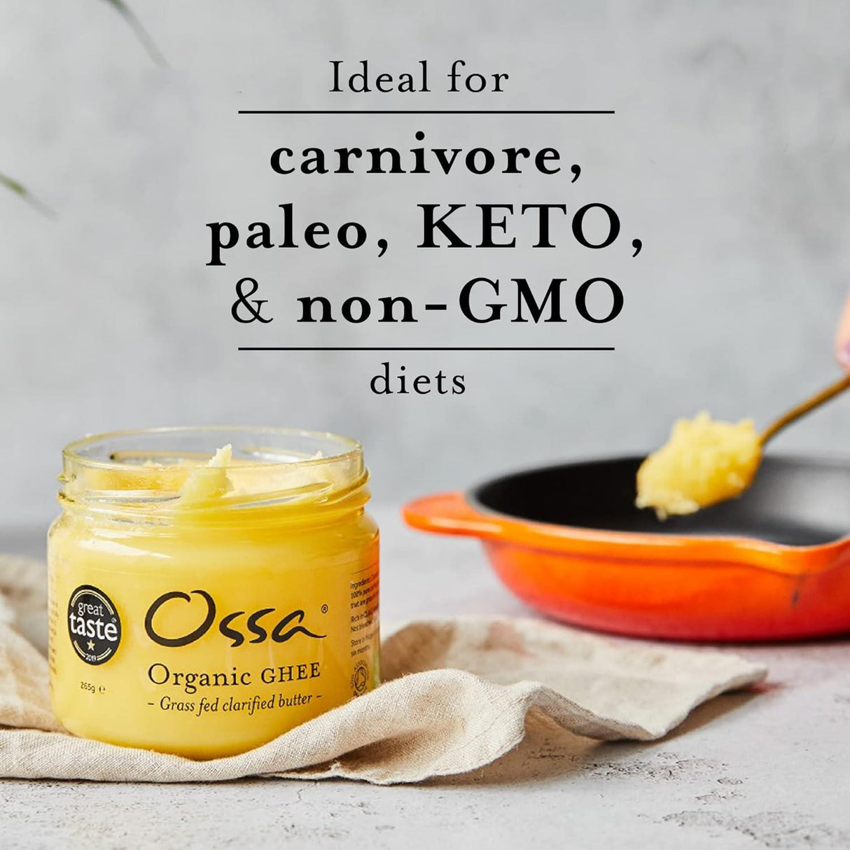 Ossa Organic Ghee - Grass Fed clarified butter - 265g