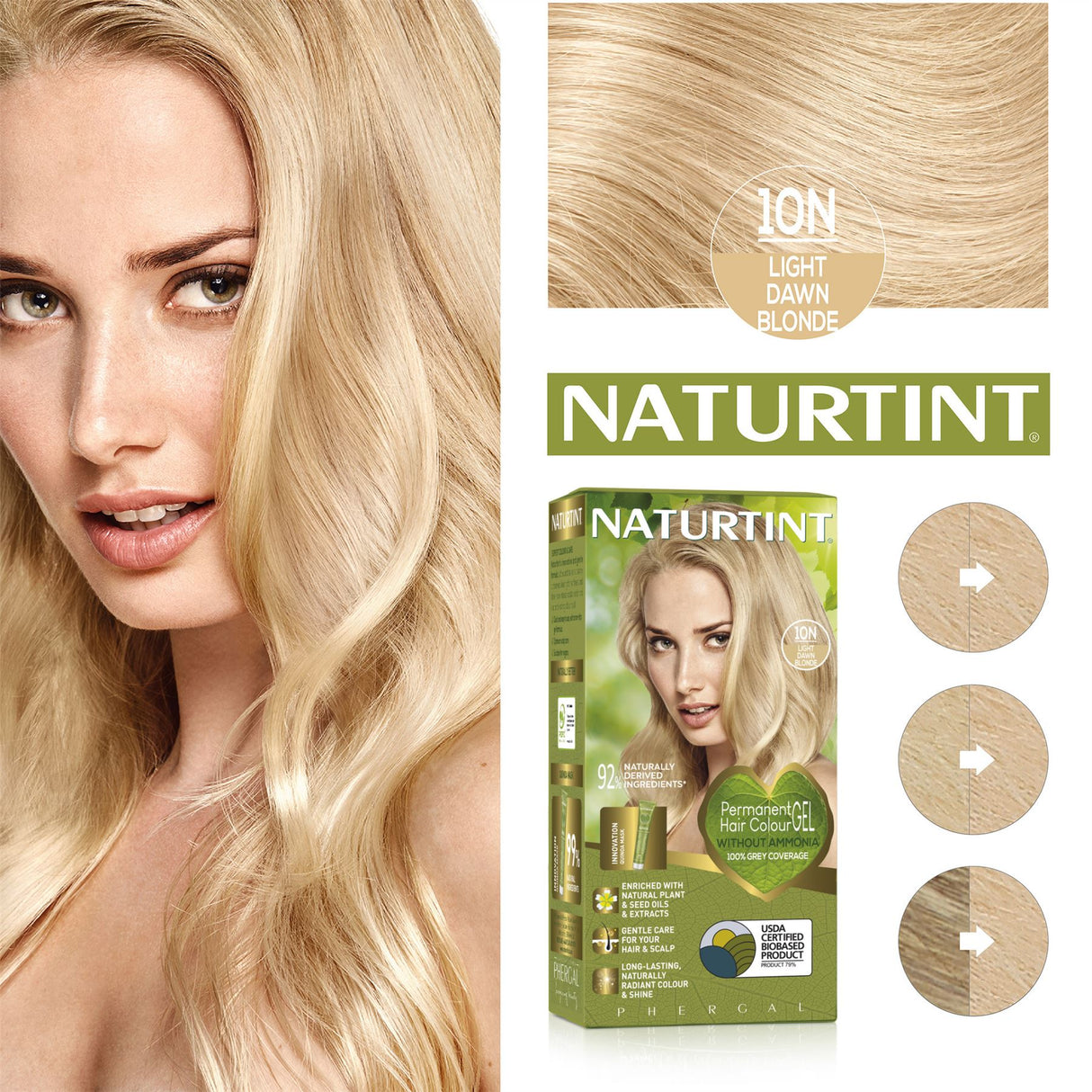 Naturtint Permanent Hair Colour, Plant Enriched Radiant Colour, Ammonia Free, Vegan-Friendly Formula, Long Lasting Grey Coverage - All Shades