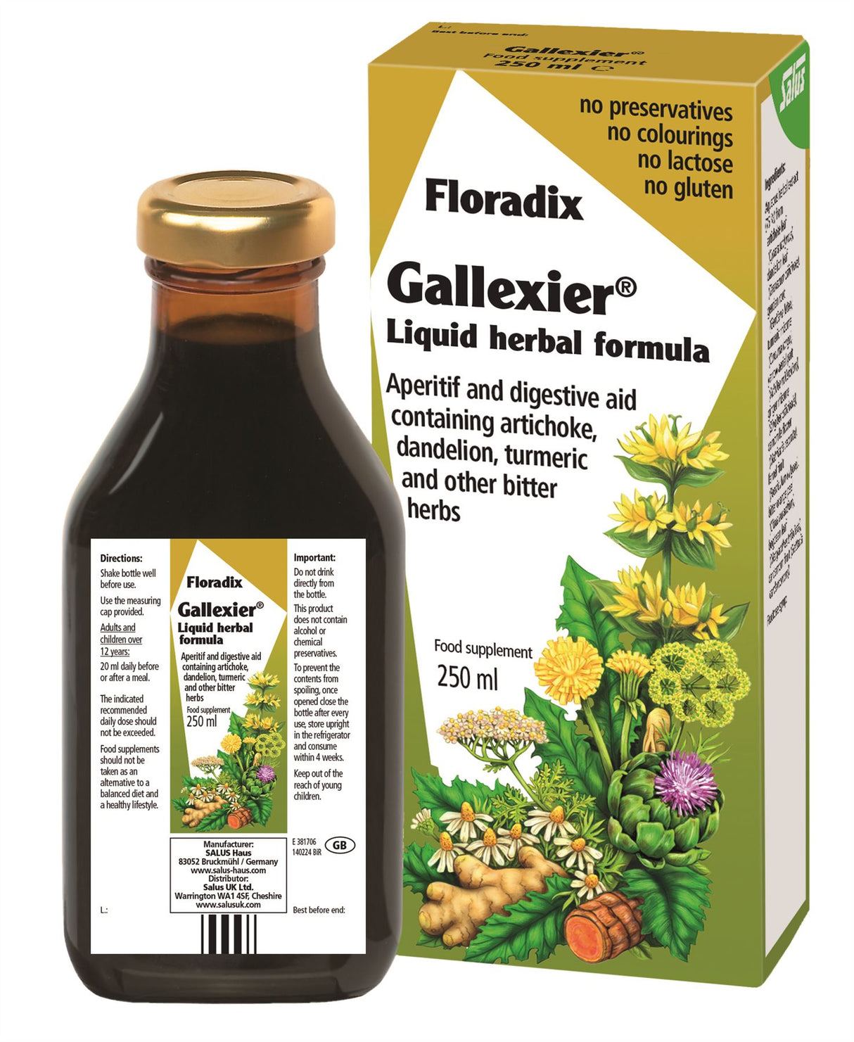 Floradix - Gallexier Liquid Herbal Formula - 250ml