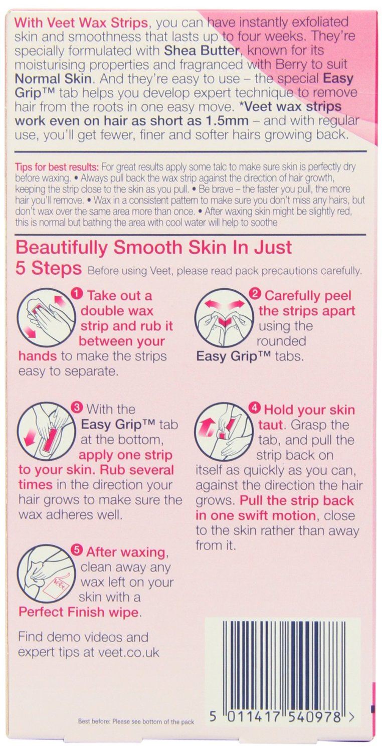 Veet Wax Strips for Normal Skin - Pack of 40