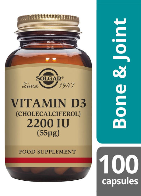 Solgar Vitamin D3 (Cholecalciferol) 2200IU  (55 µg) - 100 Vegicaps