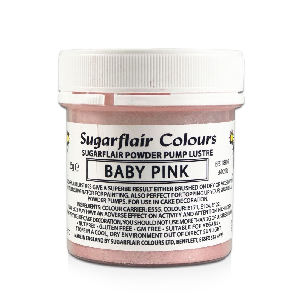 Sugarflair Powder Pump Lustre Refill 25g - All Colours