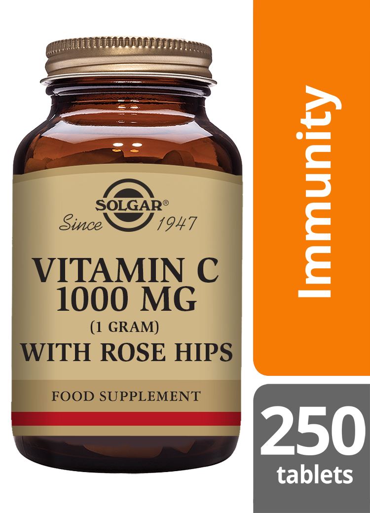 Solgar Vitamin C 1000 mg with Rose Hips - 250 Tablets