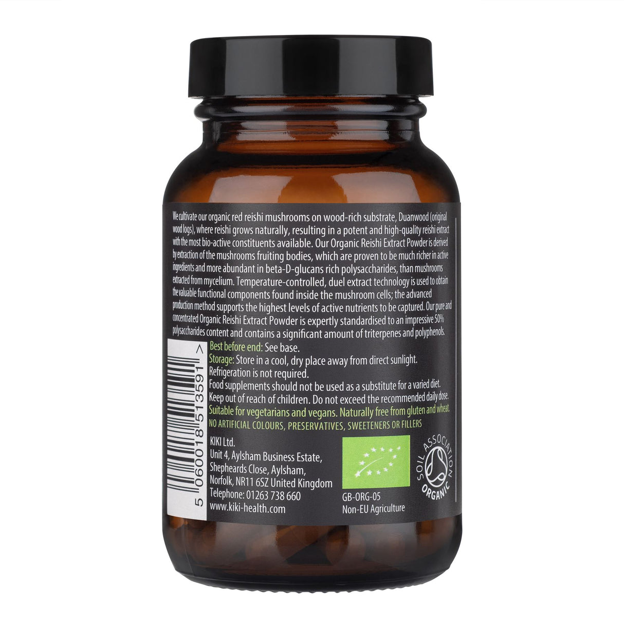 Kiki Health Organic Reishi Mushroom Extract 400mg - 60 Vegicaps