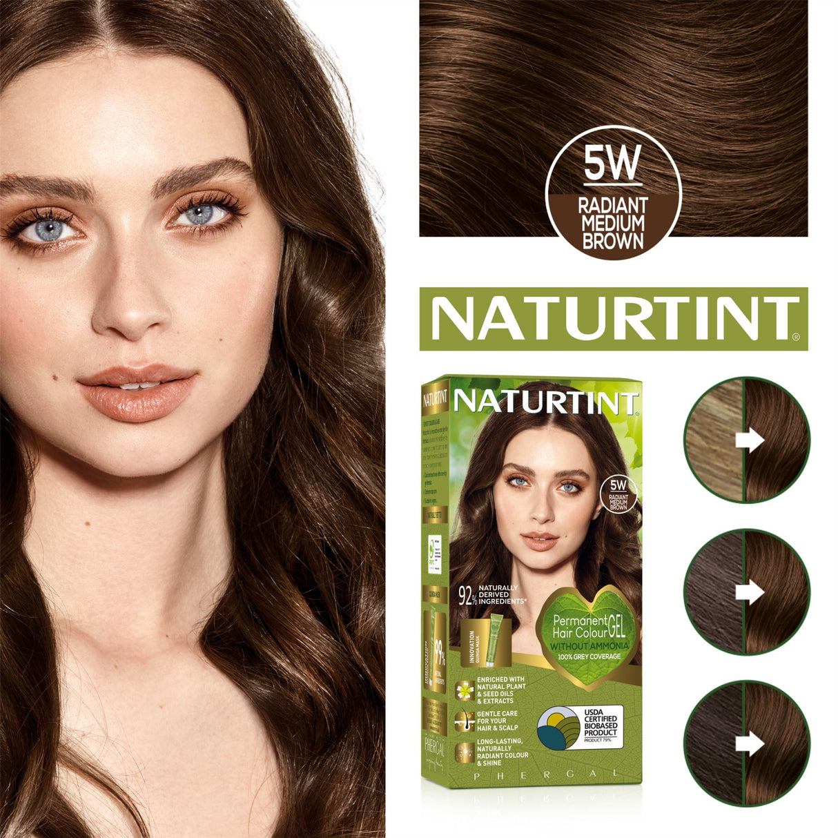 Naturtint Permanent Hair Colour, Plant Enriched Radiant Colour, Ammonia Free, Vegan-Friendly Formula, Long Lasting Grey Coverage - All Shades