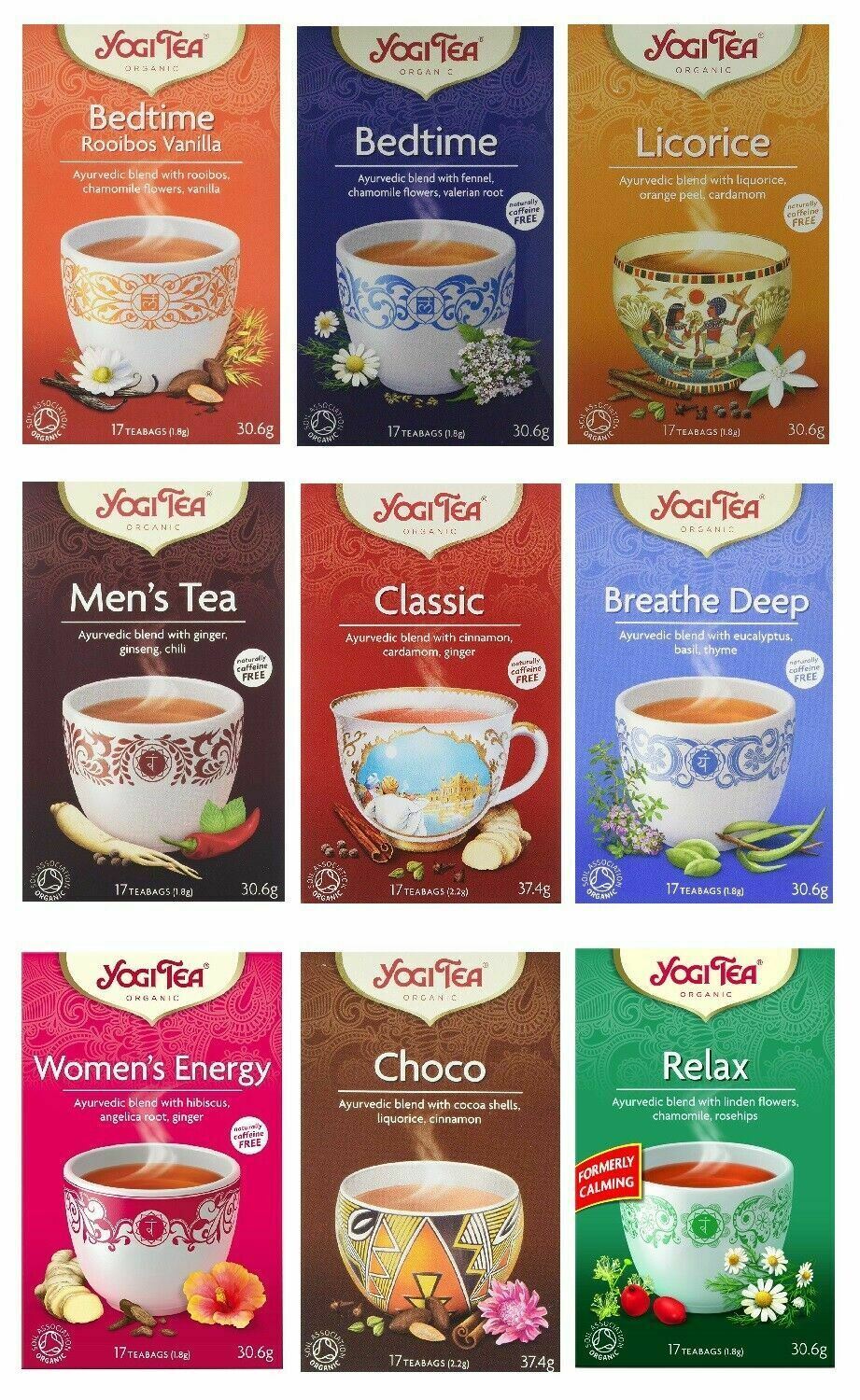 Yogi Ayurvedic Herbal Organic Teas Tea Sachets