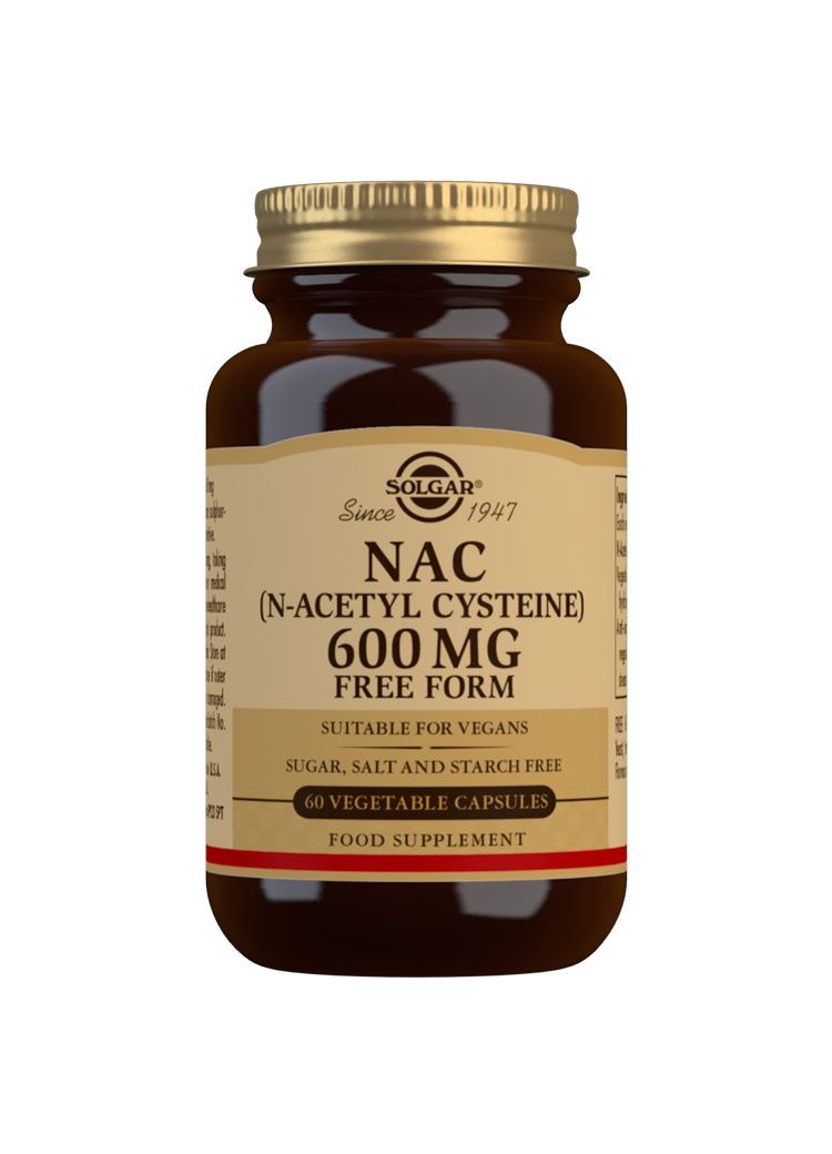 Solgar NAC (N-Acetyl-L-Cysteine) 600 mg - 60 Vegicaps