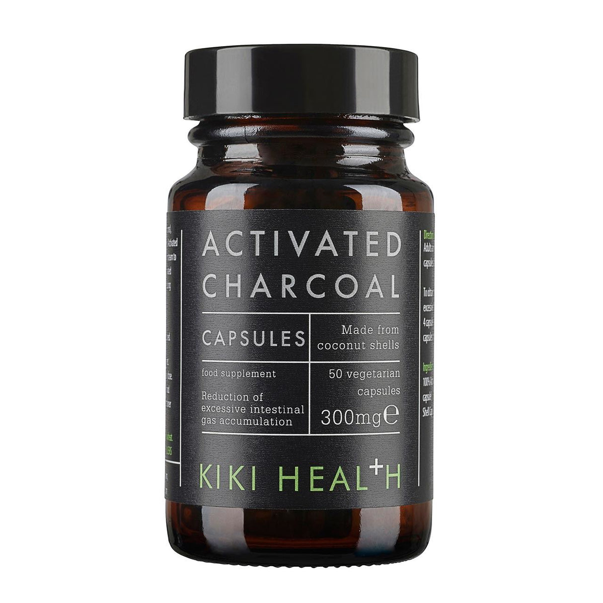 Kiki Health Activated Charcoal Capsules - 50 Vegicaps