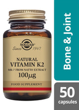 Solgar Natural Vitamin K2 (MK-7) 100 µg  - 50 Vegicaps