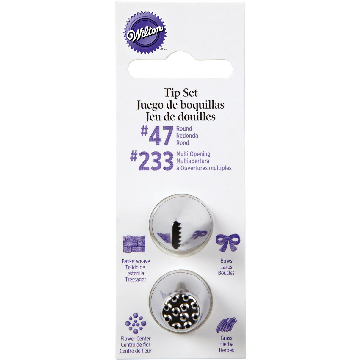 Wilton Decorating Basket 47 Hair 233 Tip #47233 Set